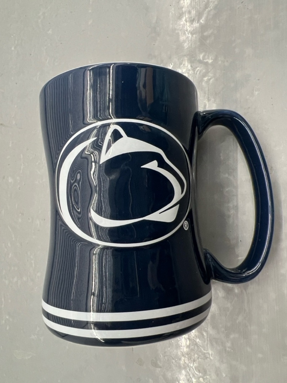 Penn State Navy w/ white Nittany Lions Coffee Mug Boeller Collegiate Collection